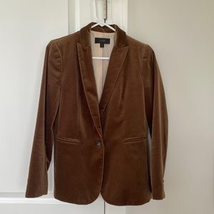 J. Crew Brown Velvet Blazer Size 4 Like New